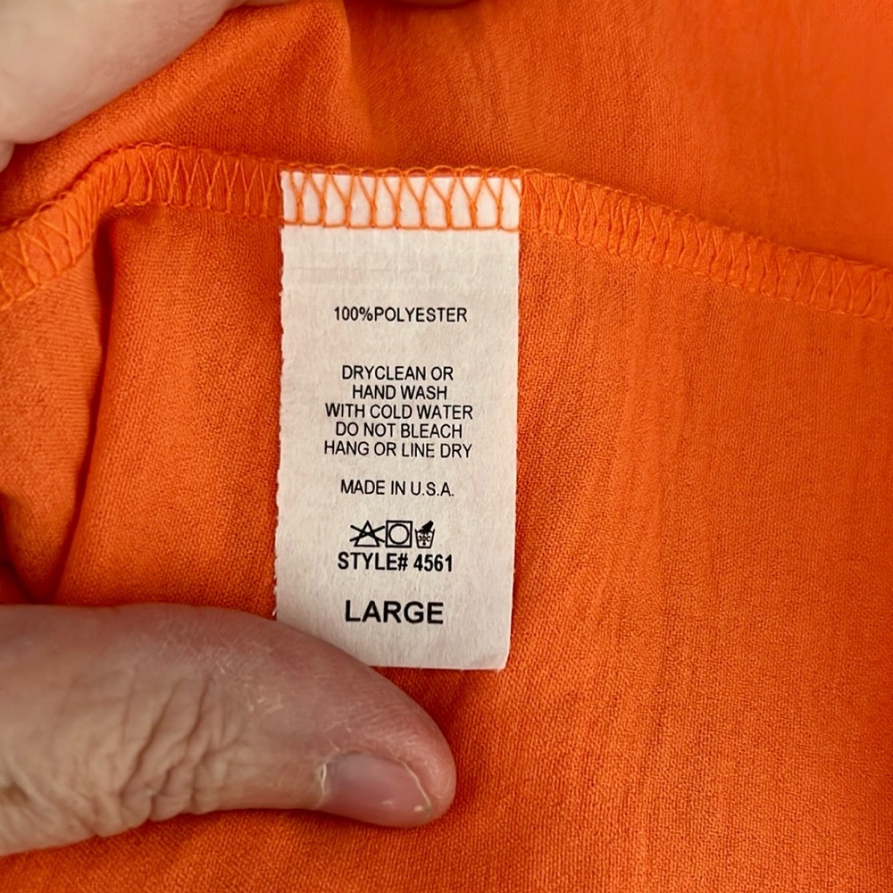 NWOT Entro Orange V-Neck Top - Picture 5 of 5